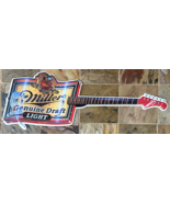 Miller Genuine Draft Light Beer Metal Tin Guitar Sign MGD Music Man Cave... - €73,59 EUR