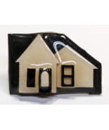 Vintage - Lucinda - White House - Black Night Artisan Jewelry Pin - €12,93 EUR