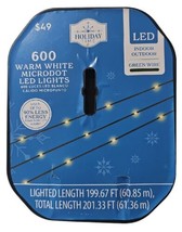 LED Microdot 600 Strinng lights Warm White (lighted L 199.67&#39;/ total L 2... - $48.97