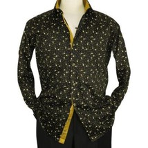 Men Shirt J.Valintin Turkey Usa Egyptian Cotton Axxess Style 2Z50-06 Black image 3