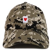 Trendy Apparel Shop Heart Playing Card Patch Low Profile Soft Cotton Baseball Ca - £15.94 GBP