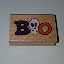 New Boo Halloween Skull Rubber Stamp Studio G 2011 Hampton Art Never Used - £7.85 GBP