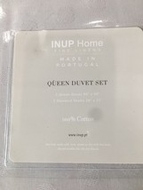 INUP  3pc COVERLET / 2 STANDARD SHAMS DOTTED TONAL GREY 100% COTTON  NIP - £113.52 GBP