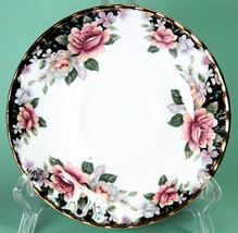 Royal Albert Concerto Orphan 4-7/8&quot; Demitasse Saucer Montrose Peonies Bone China - £9.55 GBP