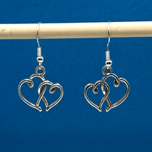 BAW Sterling Hearts Entwined Dangle Earrings - £32.50 GBP
