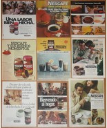 Nescafe 9x Genuine 1960s/80s Spain Ads Advert Advertising Notice Promo N... - £7.97 GBP