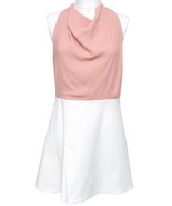 ROLAND MOURET Sleeveless Dress Cowl Neck 2016 PAGET White Pink 14 BNWT $... - £359.39 GBP