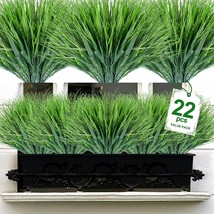 Greenery Shrubs Garden Porch Window Box Décor (Grass) 22 Bundles Artificial - £25.94 GBP