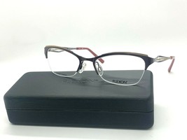 Authentic FLEXON FLW3001 604 BURGUNDY/GOLD Eyeglasses Frame 51-18-135mm ... - £38.02 GBP