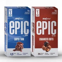 Manforce Epic Chocolate Flavoured Condoms Pack (2x10s) (Pack OF 2) - £14.80 GBP