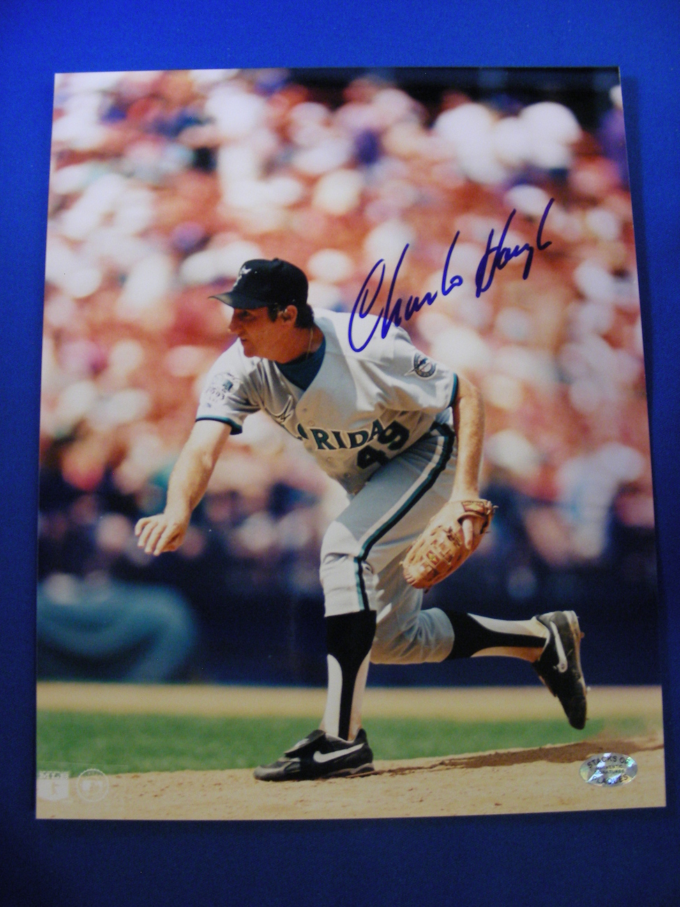 CHARLIE HOUGH DODGERS RANGERS MARLINS PITCHER SIGNED AUTO 8X10 STACKS OF... - $29.99