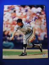 CHARLIE HOUGH DODGERS RANGERS MARLINS PITCHER SIGNED AUTO 8X10 STACKS OF... - $29.99