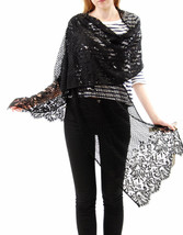 HAMISH MORROW Womens Scarf Exclusive Design Black Size 20111 - £399.96 GBP