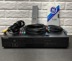 Samsung DVD-V9800 Vhs Vcr Hdmi Player Combo W Remote Av Hdmi Comp. Cables Tape - $188.08