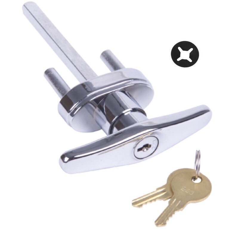 Garage Door Keyed T Handle Lock with 2 Keys Universal Replacement - $16.95
