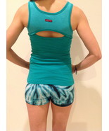 Hard Tail open back contrast tank xs fountain green - $39.99