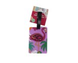 Rubber Luggage Tag - New - Flamingo - $7.99