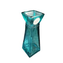Vidrios San Miguel Vase 11&quot; Turqoise Heavy Spain 100 Percent Recycled Glass  - £30.29 GBP