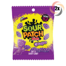 2x Bags Sour Patch Kids Grape Flavor Soft &amp; Chewy Gummy Candy | 3.58oz - £7.85 GBP