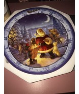 Bradford Exchange Collectible &quot;Checking It Twice&quot; Santa Plate-RARE-NEW-S... - £39.47 GBP