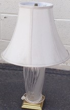 Beautiful Pressed Glass Table Lamp – With Shade – Vgc – Lovely Stylish Design... - £158.26 GBP