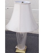 Beautiful Pressed Glass Table Lamp – With Shade – VGC – LOVELY STYLISH D... - £155.69 GBP