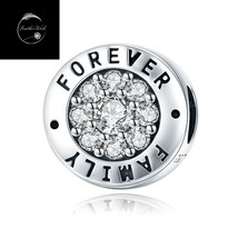 Family Forever Love Always Bead Charm For Bracelets Genuine Sterling Silver 925 - $20.68