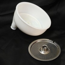 Sunbeam or Mixmaster Mixer Juicer Bowl Attachment  White Milk Glass - $21.55