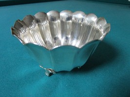 GIDIELLI Morone Italy SILVEPLATE Footed Bowl Fluted Body Still with Labe... - $46.05
