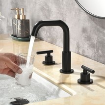 Shamanda Brass Widespread Bathroom Faucet Two Handle Three Hole Vanity S... - £86.28 GBP