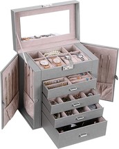 Anwbroad Jewelry Box With Removable Drawers For Women Large Jewelry Organizer In - £43.14 GBP
