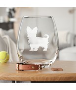 Yorkshire Terrier  Etched Glasses - Wine, Champagne, Pint Glasses, Shot ... - $24.99+