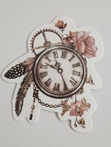 Watch with Gears Flowers Feathers and Gear Sticker Decal Awesome Embelli... - $3.07