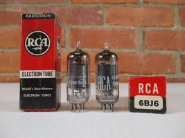 RCA 6BJ6 Vacuum Tubes Pair Gray Plate TV-7 Tested - $9.75