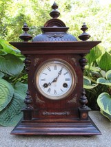 GORGEOUS antique German JUNGHANS mantel clock circa 1890 - £439.93 GBP