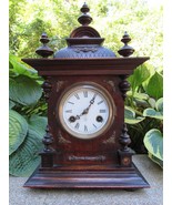 GORGEOUS antique German JUNGHANS mantel clock circa 1890 - €503,23 EUR