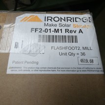 Ironridge FF2-01-M1 Rev A FlashFoot2 with Cap-Foot Mill Finish Case of 36 - $369.99