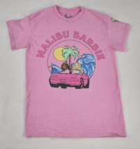 Malibu Barbie Logo Pink Graphic Print Short Sleeve TShirt Wms Small Vint... - £19.99 GBP