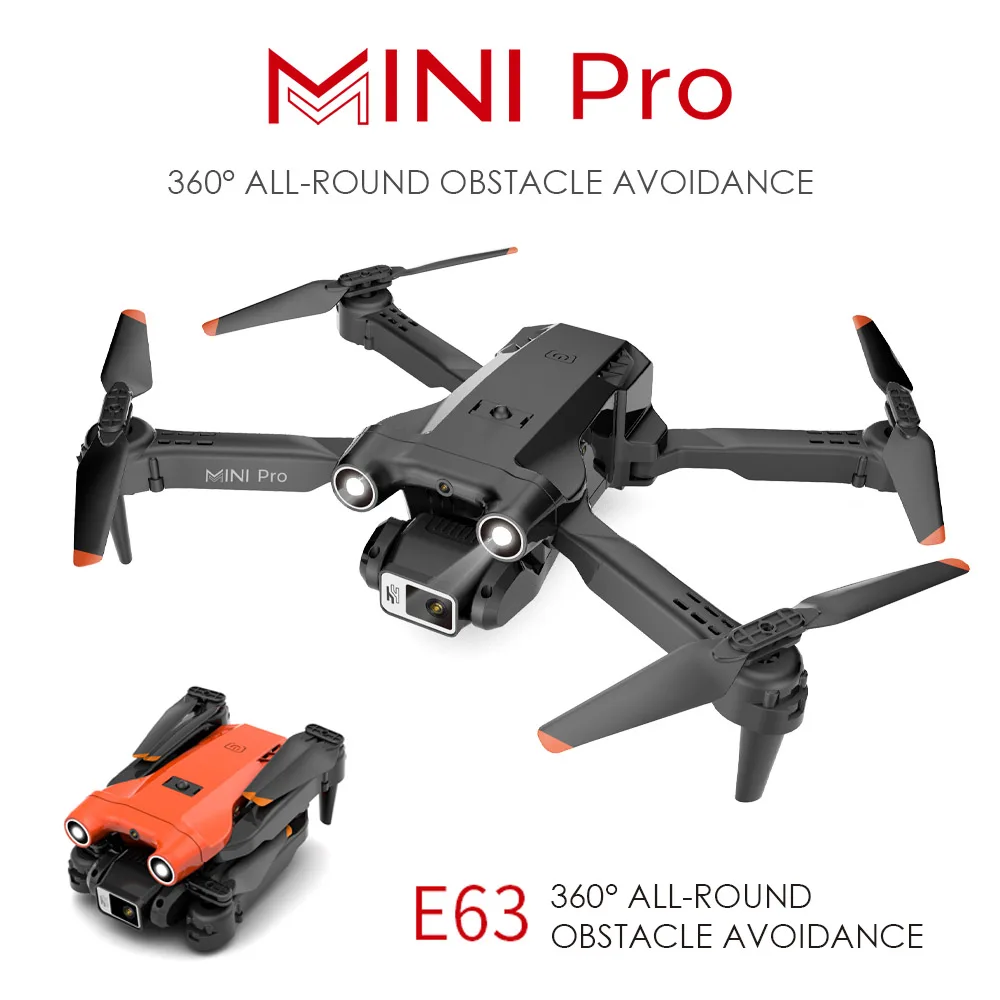 E63 RC Drone Obstacle Avoidance Optical Flow Location WiFi FPV With 4K Dual HD - £36.37 GBP+