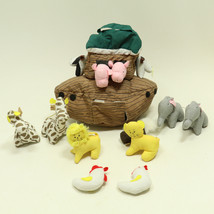 The Noahs Ark Soft Toy Plush Ark with Noah and animals Tiger Lion Elephant Pigs  - £7.81 GBP