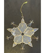 Christmas Ornament Capiz Shell Star  5&quot; x 5&quot; Vintage - £13.39 GBP