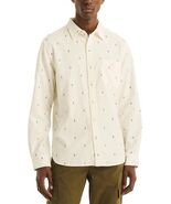 Nautica Men&#39;s Classic Fit Long Sleeve Corduroy Printed Shirt Marshmallow... - $34.99