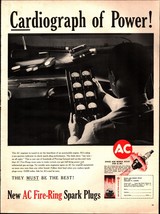 Life Magazine Ad AC Fire-Ring SPARK PLUGS 1960 Ad Cardiograph of power b9 - $25.98