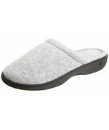New Isotoner Signature Women&#39;s Micro Terry Sport Hoodback Slipper Size L - $520.33 MXN