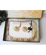 Coro Pegasus Necklace Earring Set Vintage NIB Aurora Borealis Designer F... - £145.47 GBP