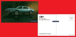 1977 CHEVROLET CAMARO TYPE LT COUPE FACTORY ORIGINAL COLOR POSTCARD -USA... - $8.67 CAD