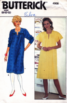 Misses&#39; SHIFT DRESS Vintage 1980s Butterick Pattern 4908 Size 14-16-18 U... - $18.00