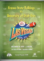 1999 Las Vegas Bowl Game Program Fresno State bulldogs Utah Utes - £101.34 GBP