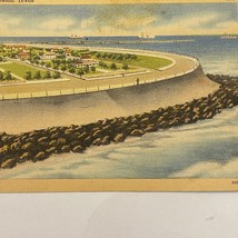 Seawall-GALVESTON, Texas Posted To Cleveland Oklahoma 1940s - $4.50