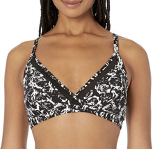 $68 DKNY Women&#39;s Standard Halter Triangle Bikini Top Bathing Suit Black Size XXL - £54.28 GBP